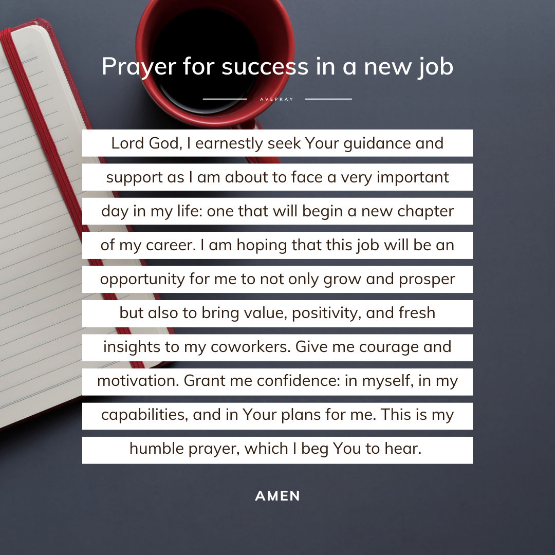 Prayer for success in new job – AvePray