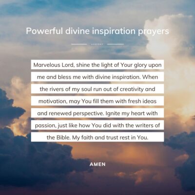 Short powerful divine inspiration prayers - square - AvePray
