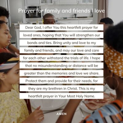 Prayer for family and friends avepray