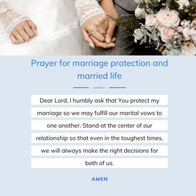 Short prayer for marriage protection and married life - square - AvePray