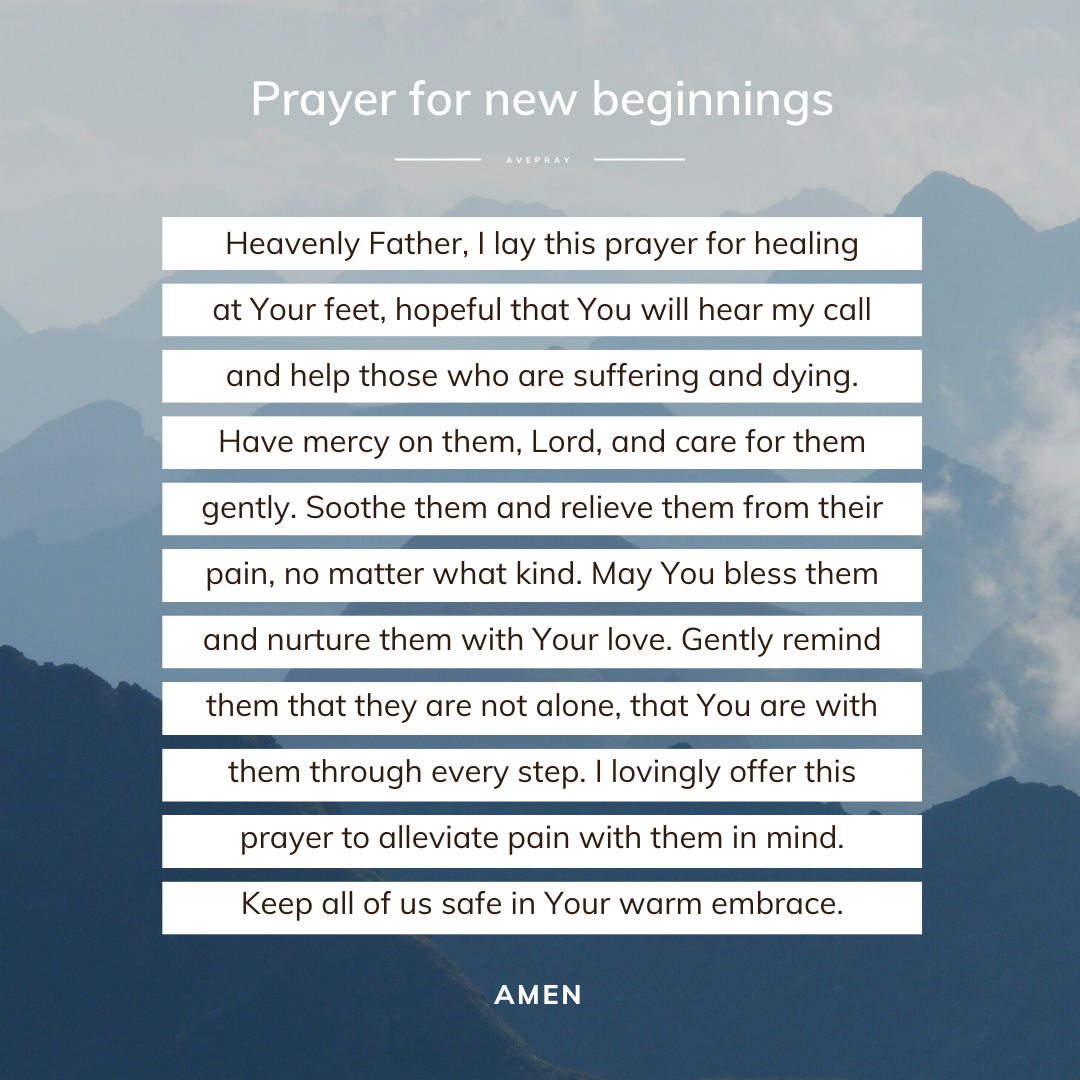 A positive prayer for new beginnings in life