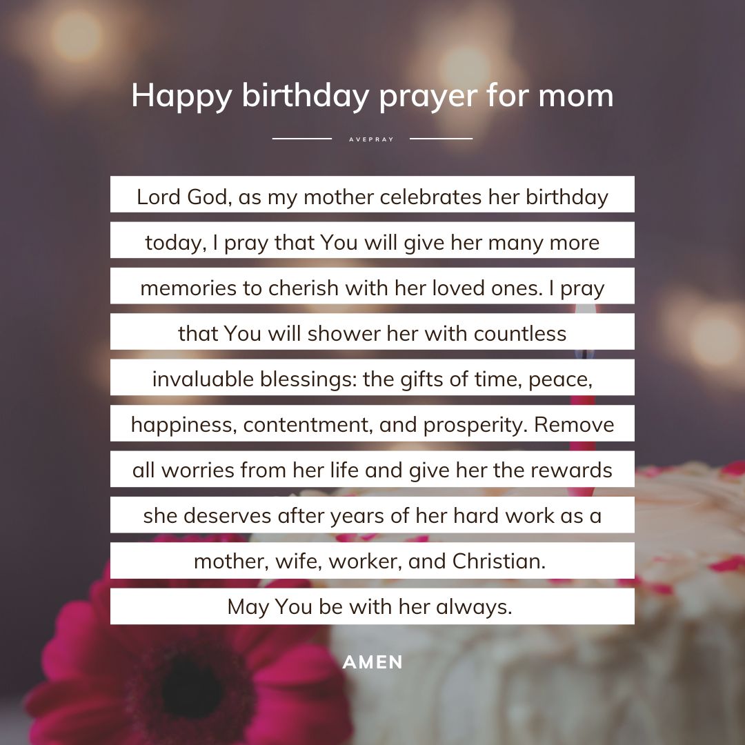 Happy birthday prayer for mom – AvePray