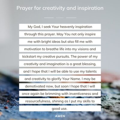 Short prayer for creativity and inspiration - square - AvePray