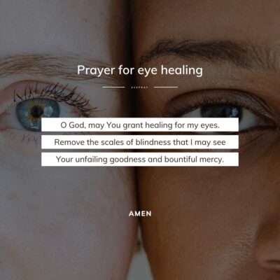 Short prayer for eye healing - square - AvePray