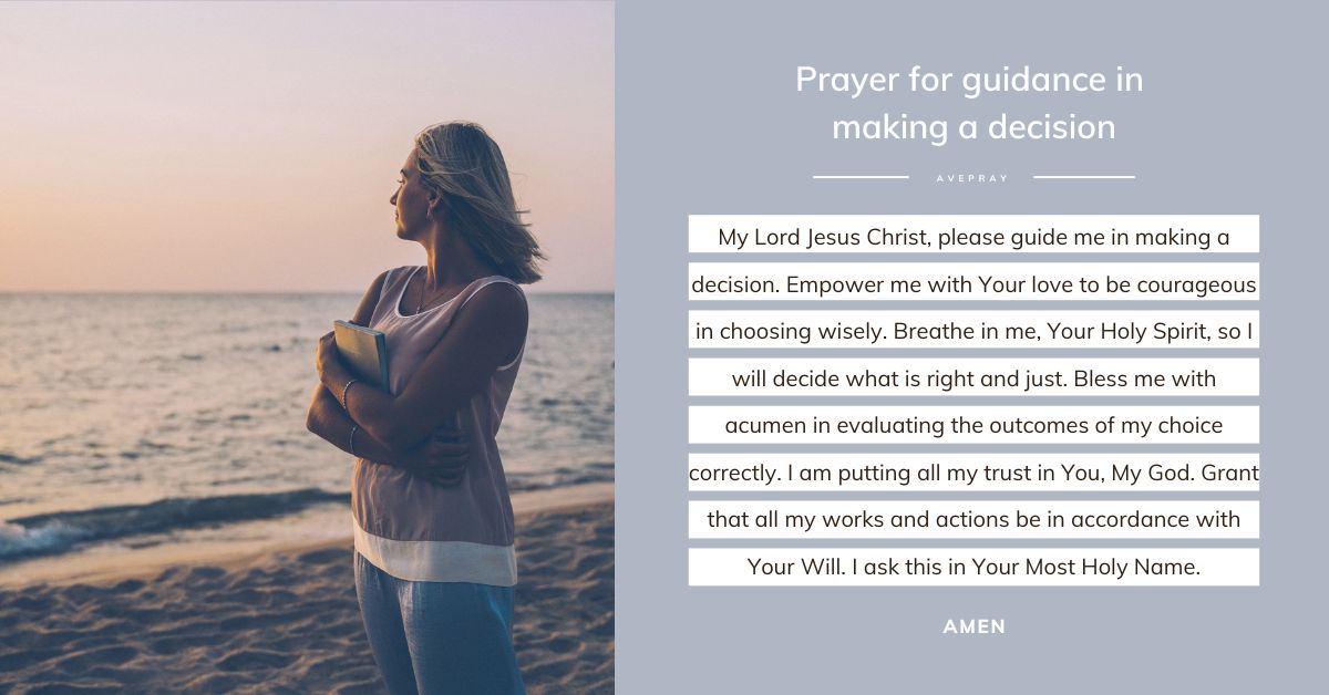 Prayer for guidance in making a decision AvePray