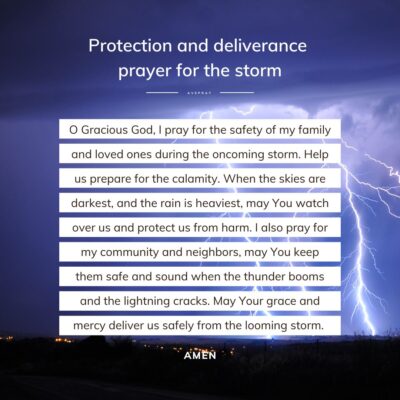 Short protection and deliverance prayer for the storm - square - AvePray