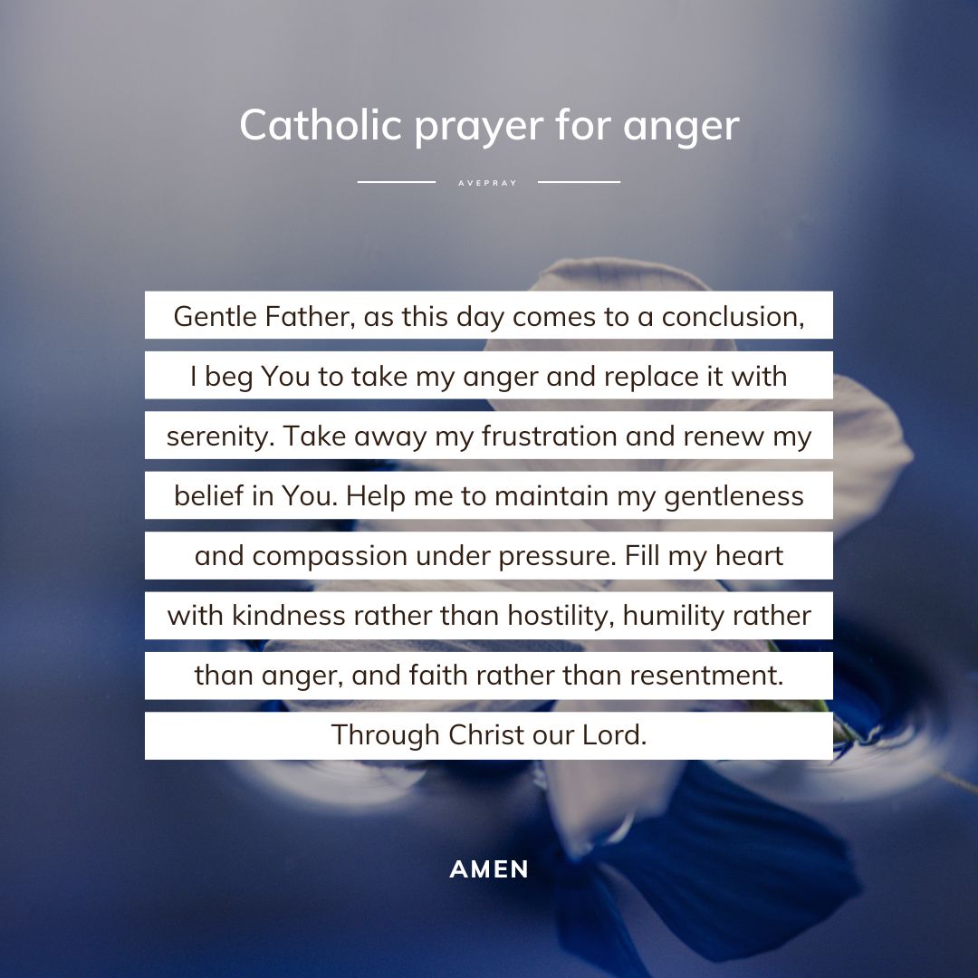 Catholic prayer for anger