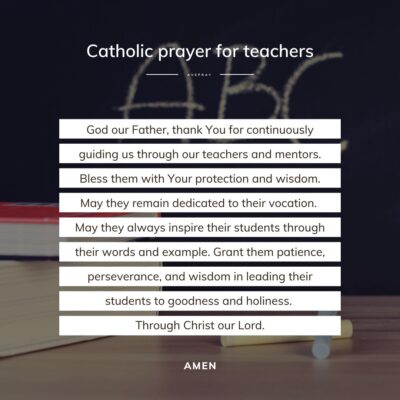 Short Catholic prayer for teachers - square - AvePray