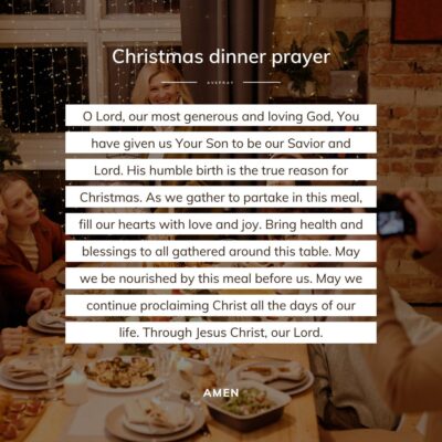 Short Christmas dinner prayer - square - AvePray