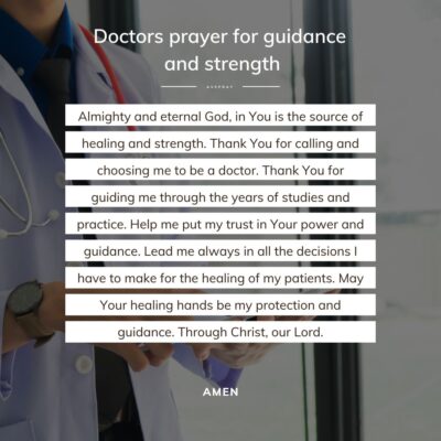 Doctors short prayer for guidance and strength - square - AvePray