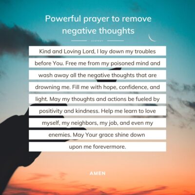 Short powerful prayer to remove negative thoughts - square - AvePray