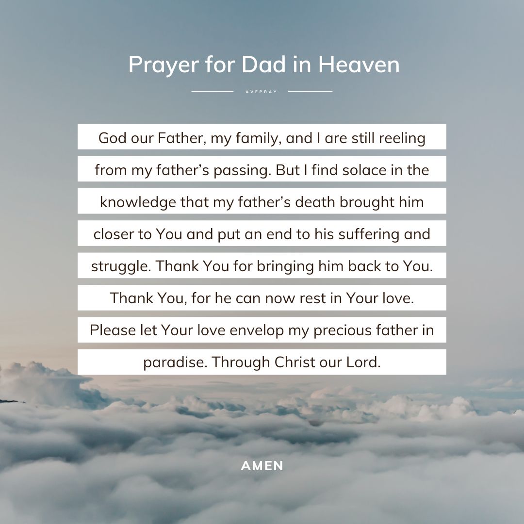 Short prayer for Dad in Heaven - square - AvePray