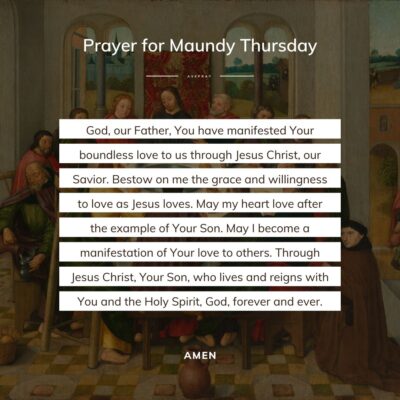 Short prayer for Maundy Thursday - square - AvePray