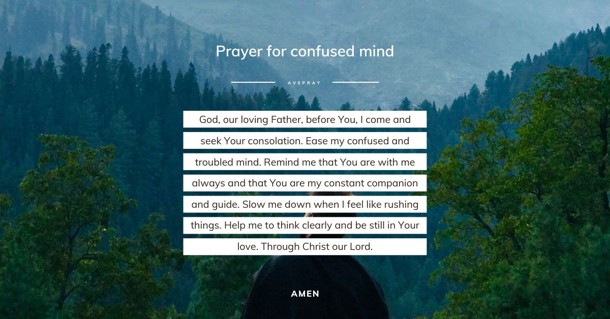 Prayer for confused mind