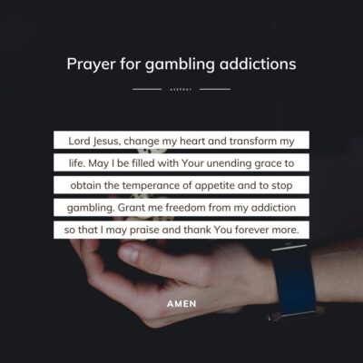 Short prayer for gambling addictions - square - AvePray