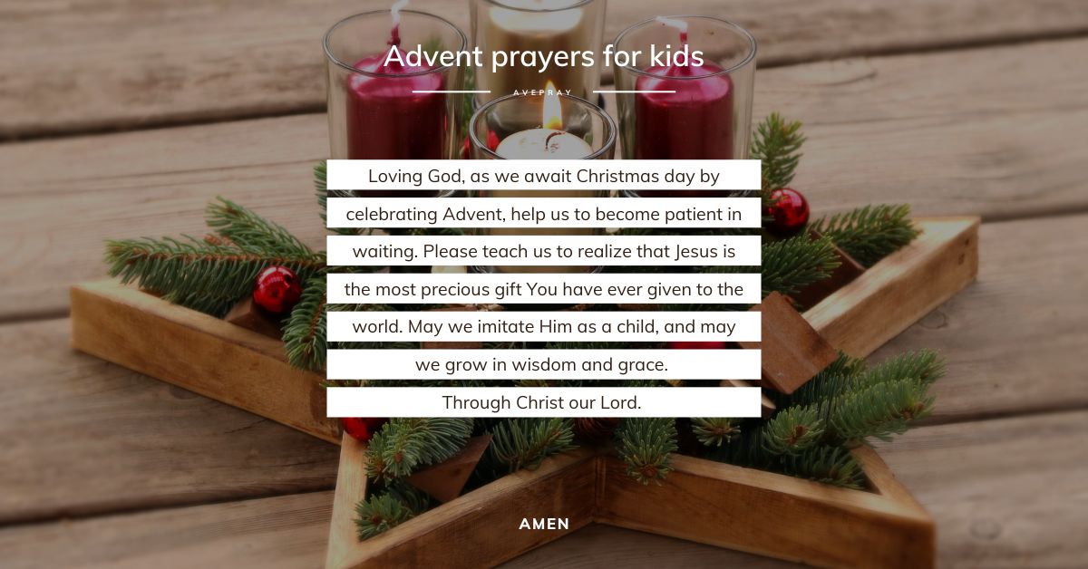 Advent prayers for kids