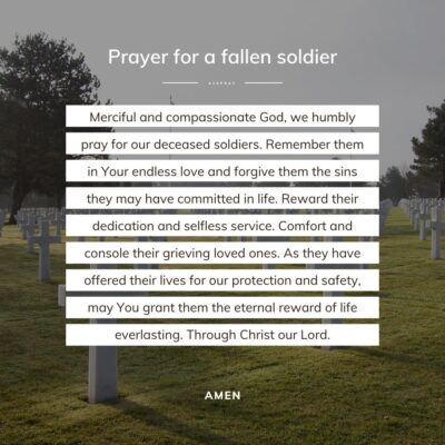 Short prayer for a fallen soldier - square - AvePray