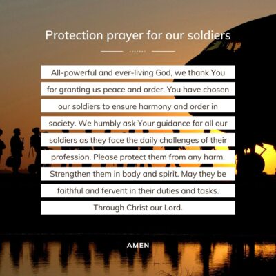 Short protection prayer for our soldiers - square - AvePray