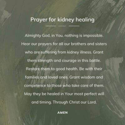 Short prayer for kidney healing - square - AvePray