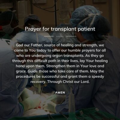 Short prayer for transplant patient - square - AvePray