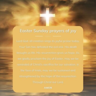 Short Easter Sunday prayers of joy - square - AvePray