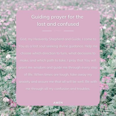 Short guiding prayer for the lost and confused - square - AvePray