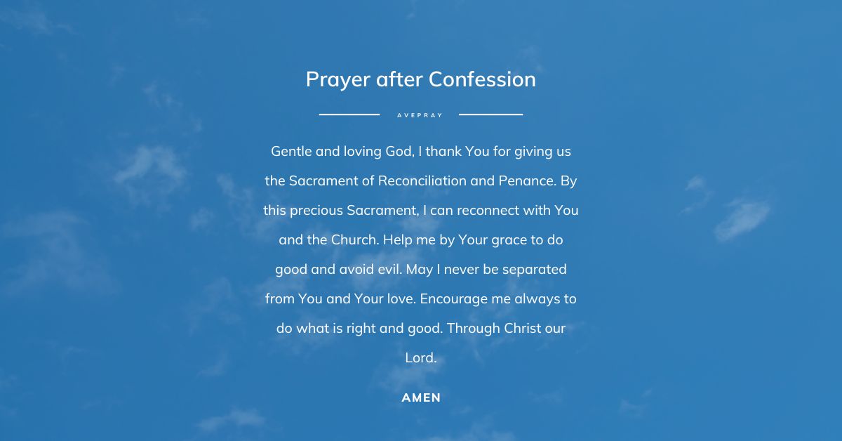 Prayer after Confession