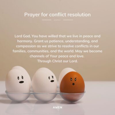 Short prayer for conflict resolution - square - AvePray
