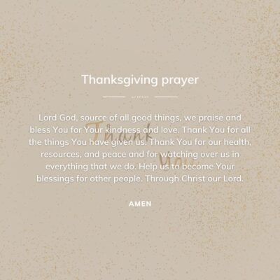Short thanksgiving prayer - square - AvePray