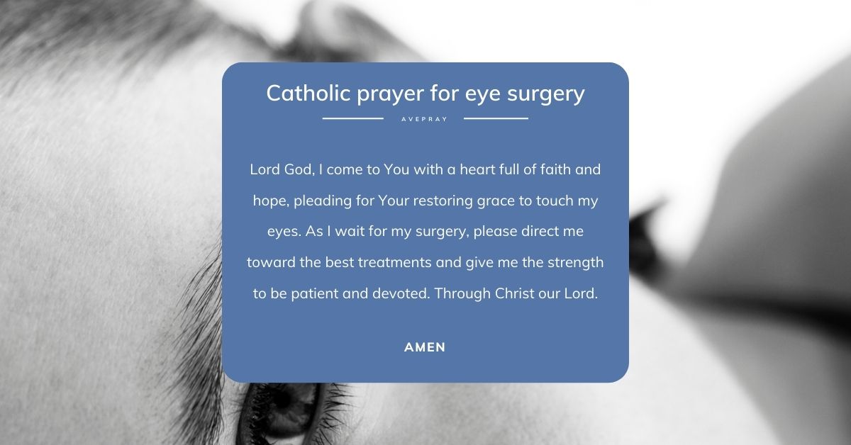 Catholic Prayer for Eye Surgery