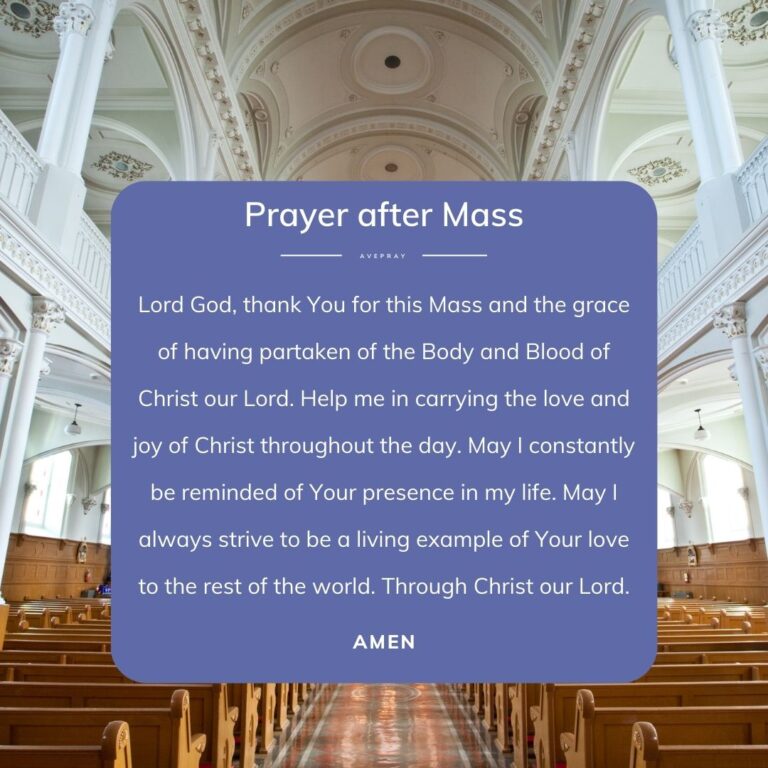 Prayer after Mass