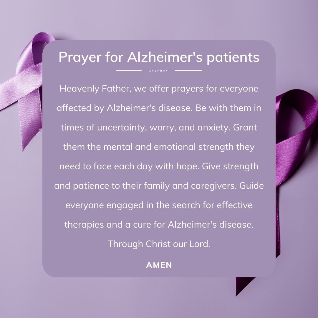 Short prayer for Alzheimer's patients - square - AvePray