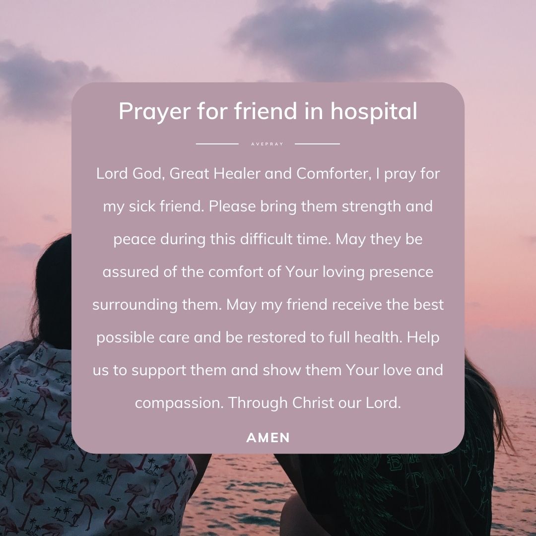 Short prayer for friend in hospital - square - AvePray
