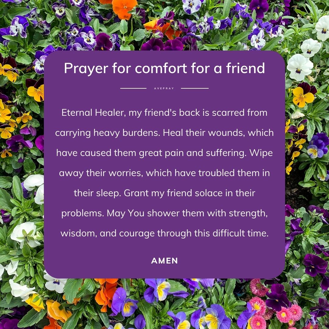 Short prayer for comfort for a friend - square - AvePray